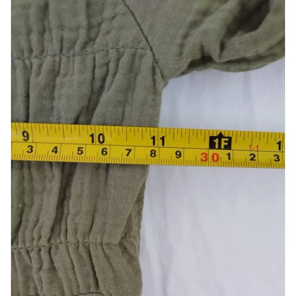 Grayson Collective 100% Cotton Green Baby Romper, 12 Months. NWT